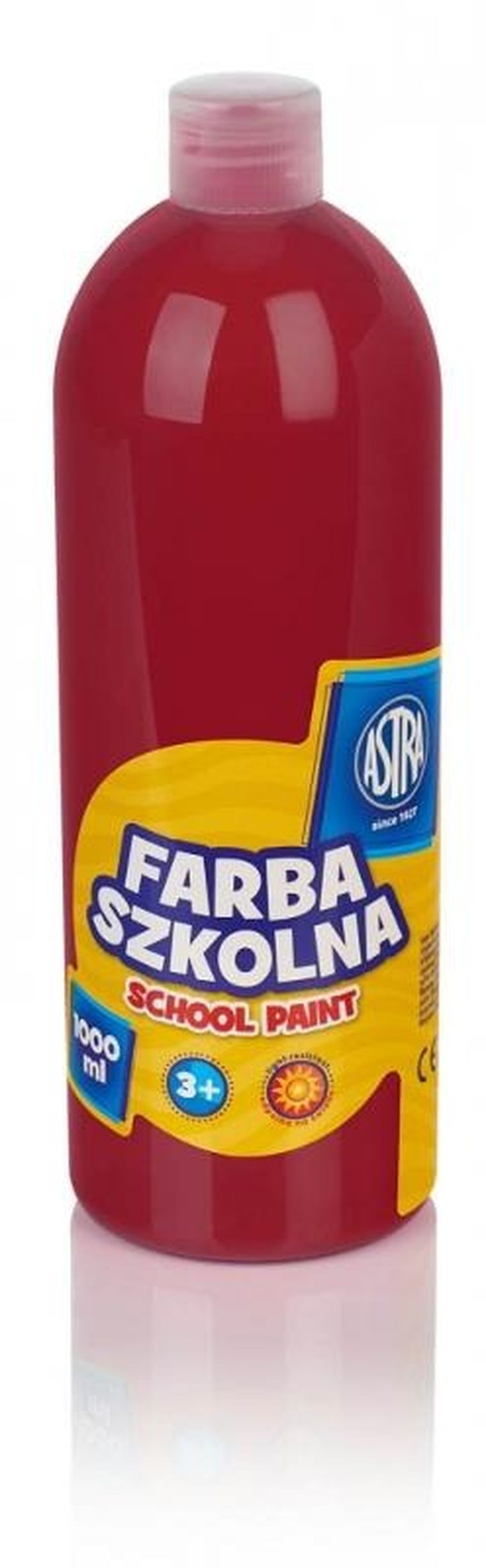 Astra, farba szkolna, czerwona ciemna, 1000 ml