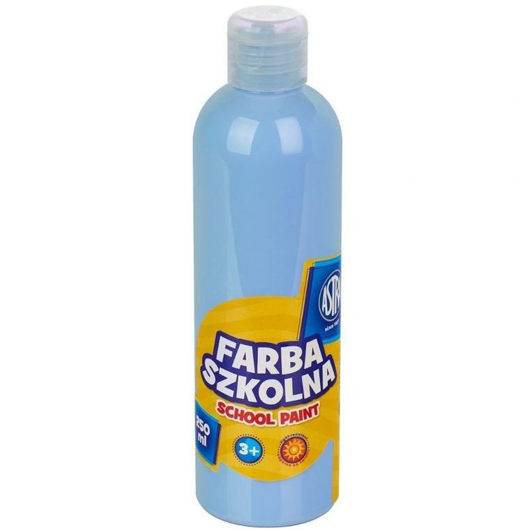 Astra, farba szkolna, naturalna tempera, 250 ml, błękitna