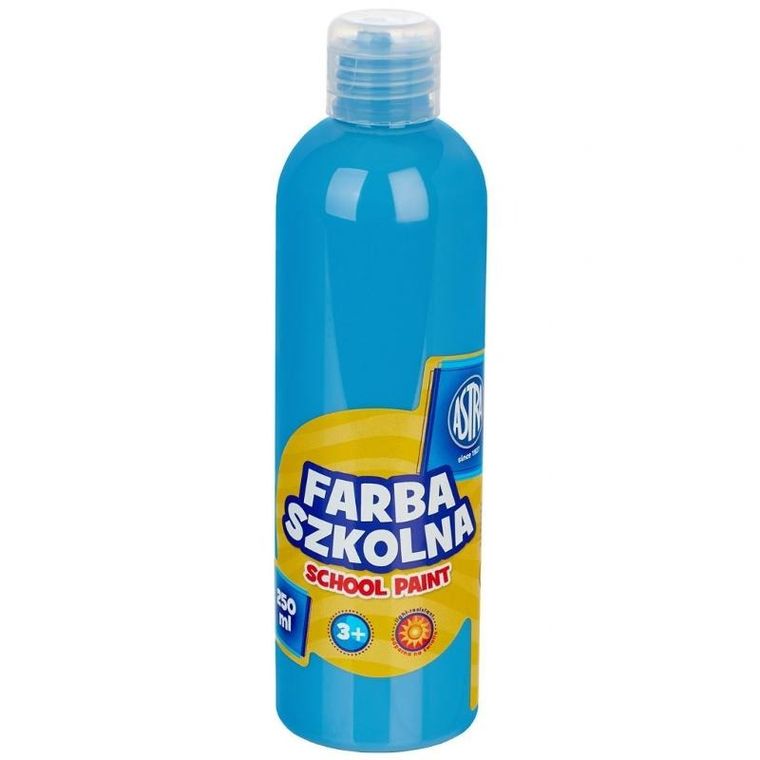 Astra, farba szkolna, naturalna tempera, 250 ml, niebieska