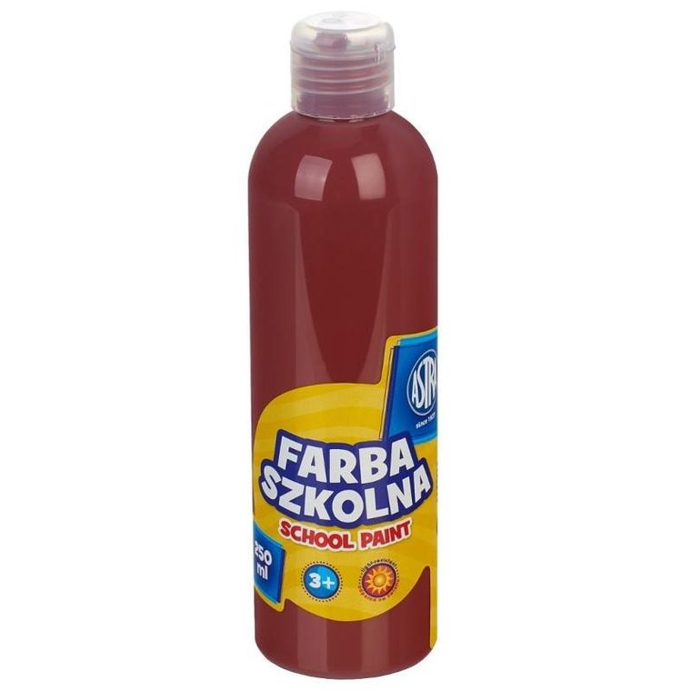 Astra, farba szkolna naturalna, tempera, brązowa, 250 ml