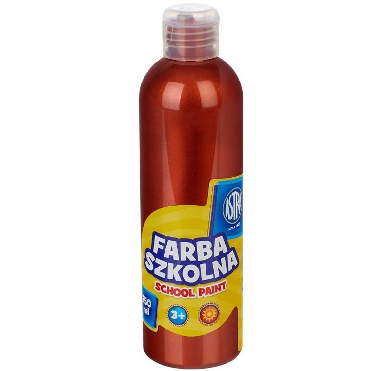 Astra, farba szkolna, naturalna, tempera, metaliczna miedziana, 250 ml