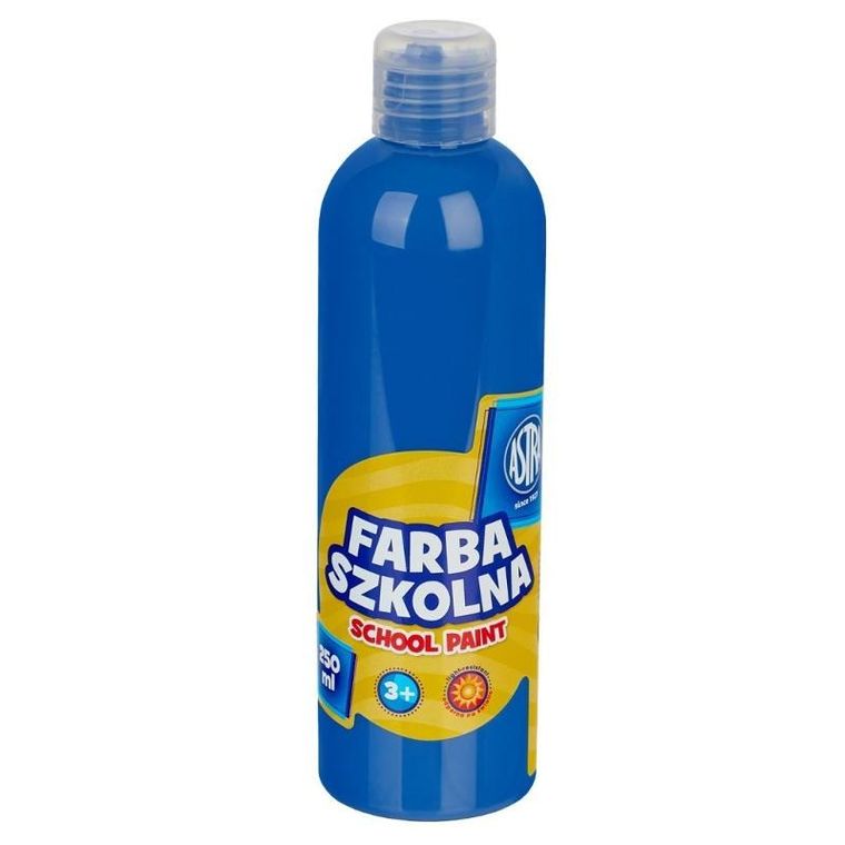 Astra, farba szkolna naturalna, tempera, niebieska ciemna, 250 ml