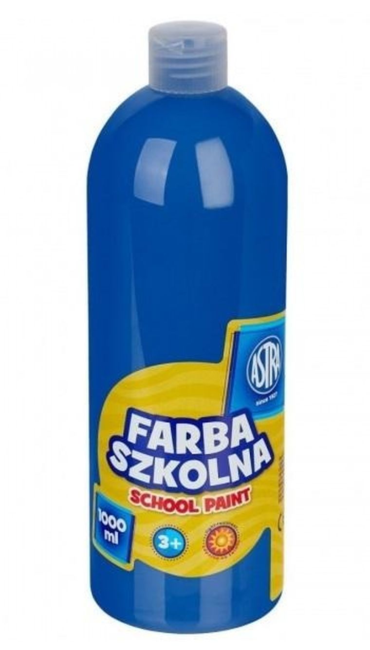 Astra, farba szkolna, niebieska ciemna, 1000 ml