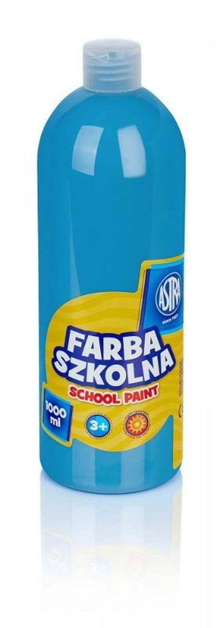 Astra, farba szkolna w butelce, niebieska, 1000 ml