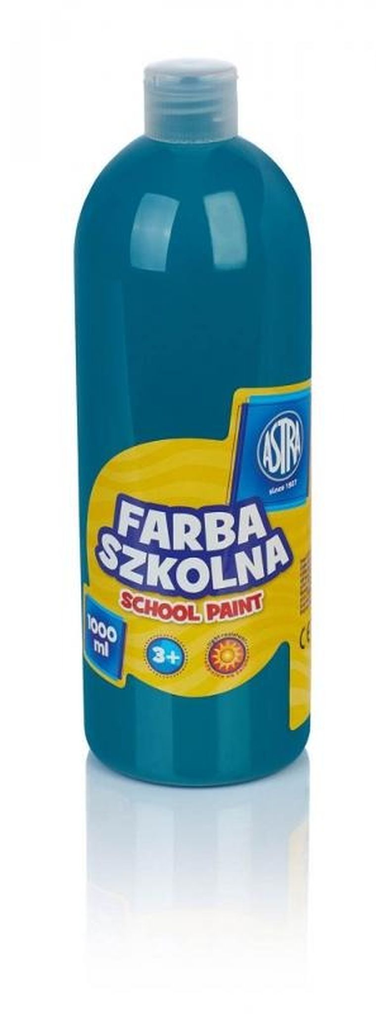 Astra, farba szkolna w butelce, turkusowa, 1000 ml