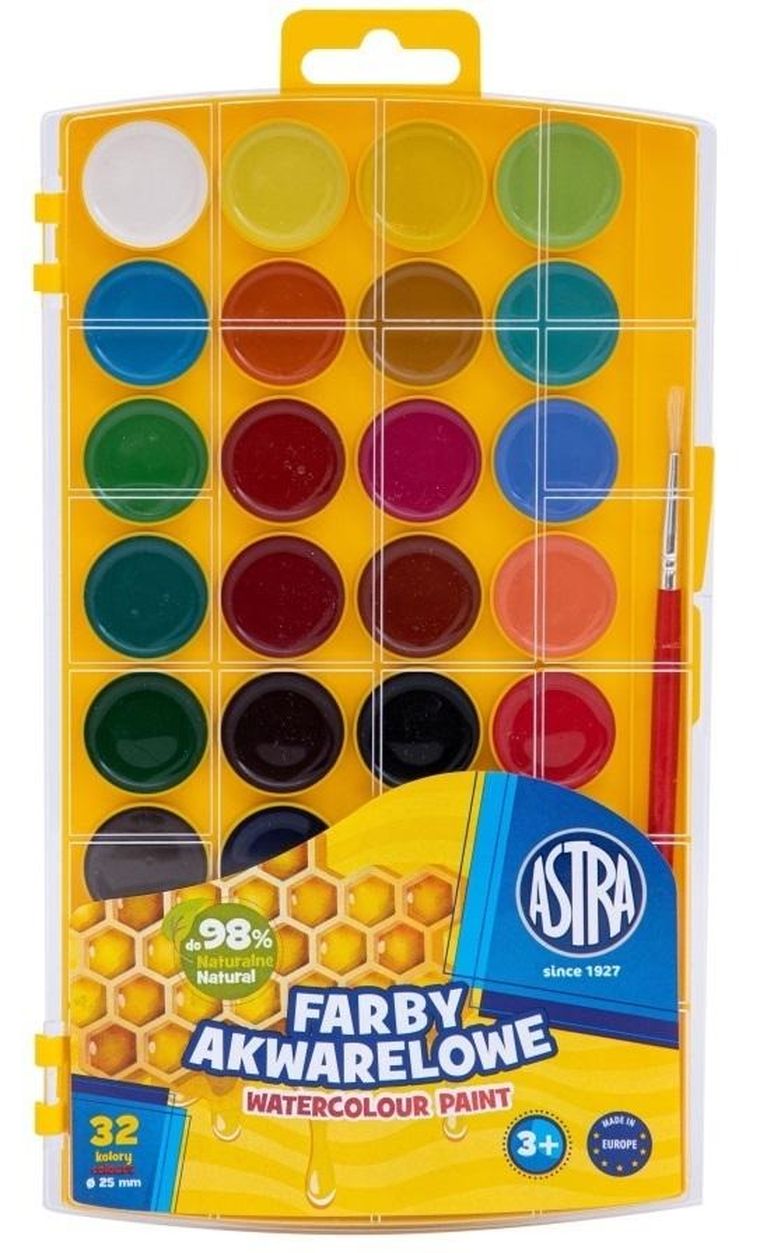 Astra, farby akwarelowe, 32 kolory