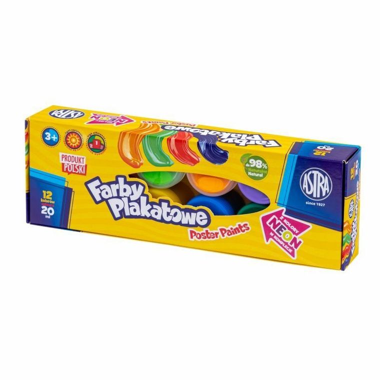Astra, farby plakatowe, 12 kolorów