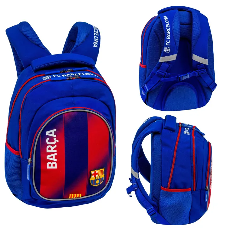 Astra, FC Barcelona, plecak szkolny, 3-komorowy, niebieski