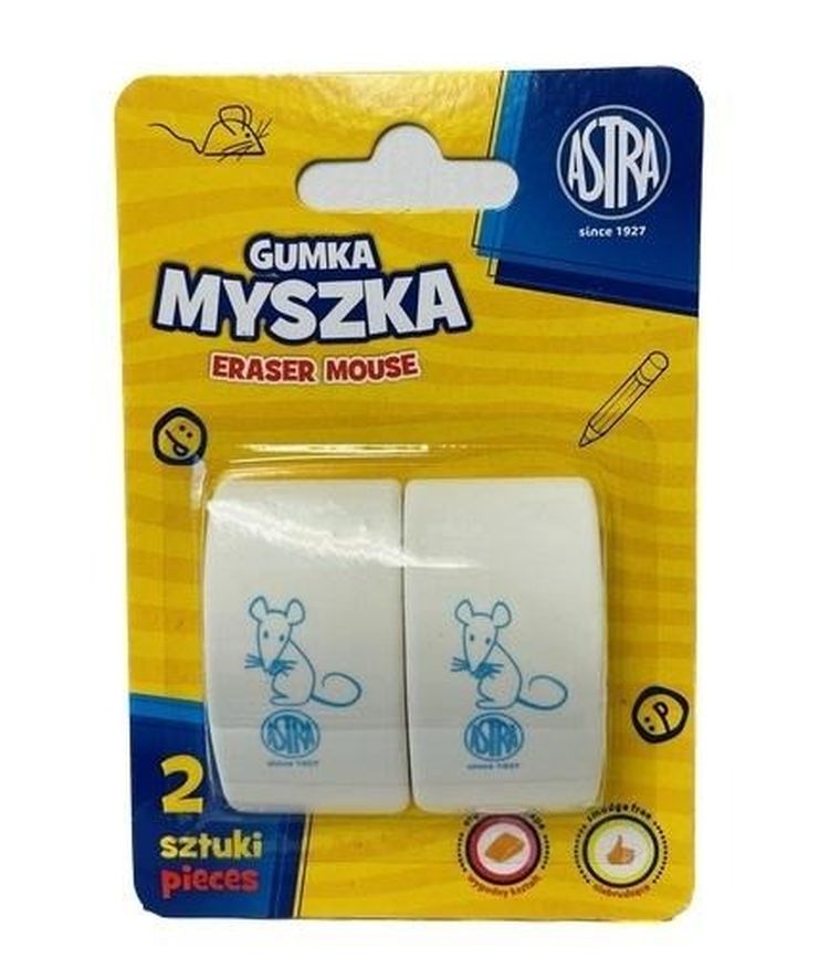 Astra, gumka myszka, 2 szt.