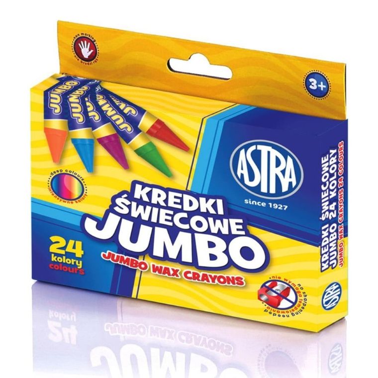 Astra, Jumbo, kredki świecowe, 24 kolory