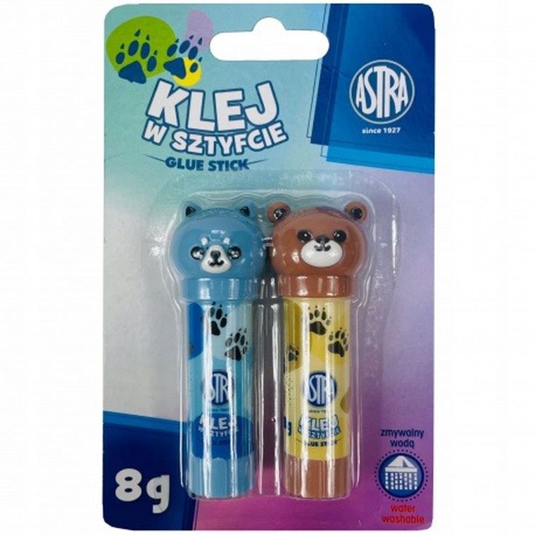 Astra, klej w sztyfcie, zwierzątka, 8 g, 2 szt.