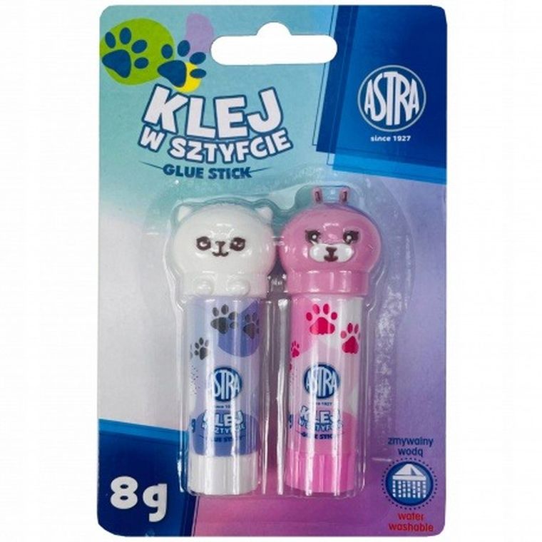 Astra, klej w sztyfcie, zwierzątka, 8g, 2 szt.