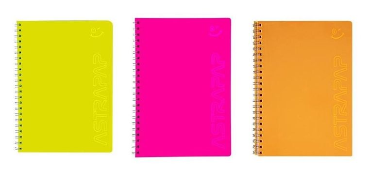 Astra, kołozeszyt, A4, 100 kartek, kratka, fluo, 1 szt.