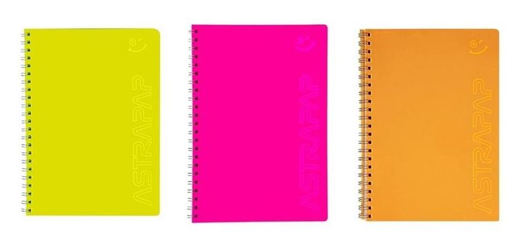 Astra, kołozeszyt, A4, 100 kartek, linia, fluo, 1 szt.