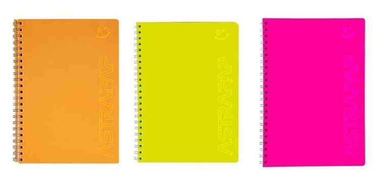 Astra, kołozeszyt, A5, 80 kartek, linia, fluo, 1 szt.