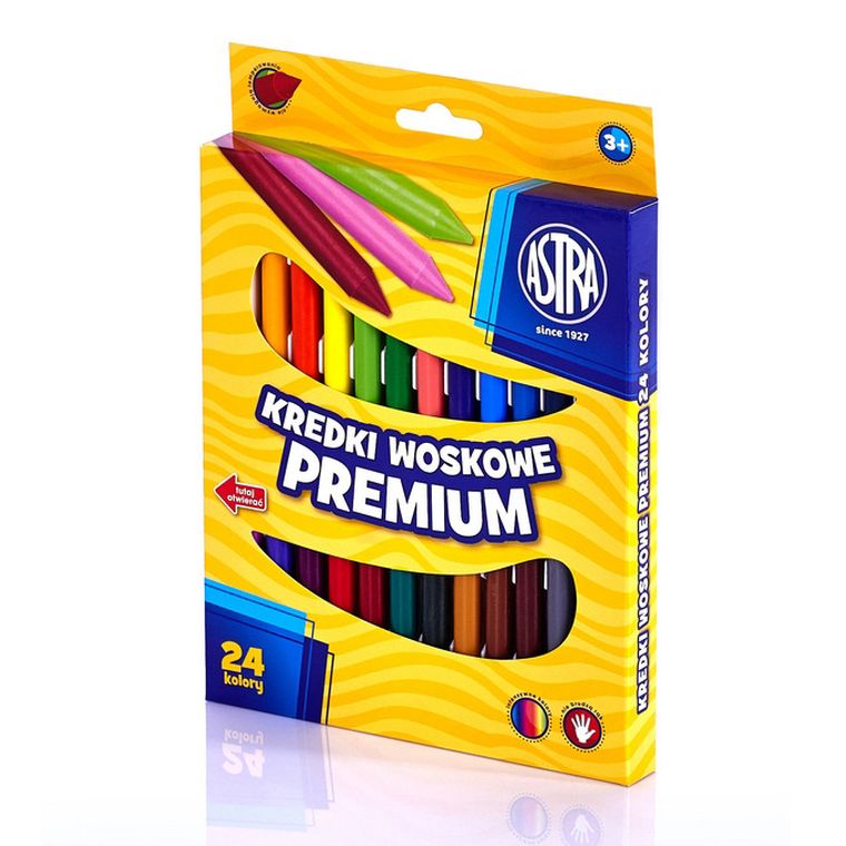 Astra, kredki woskowe, 24 kolory