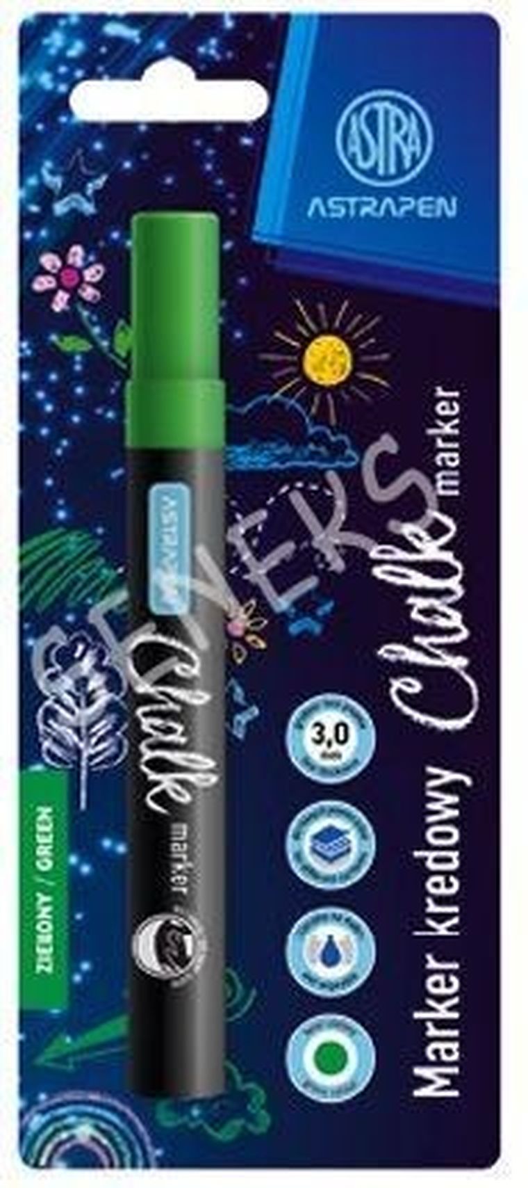 Astra, marker kredowy okrągły, zielony