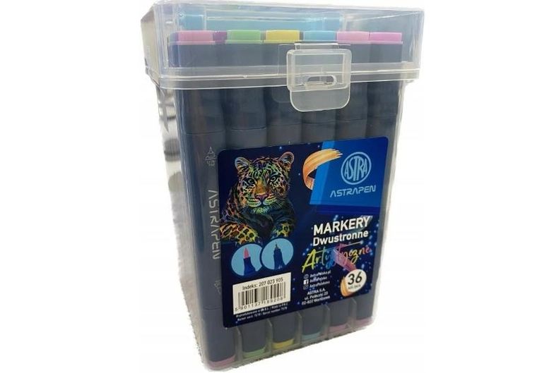 Astra, markery artystyczne dwustronne, 36 kolorów