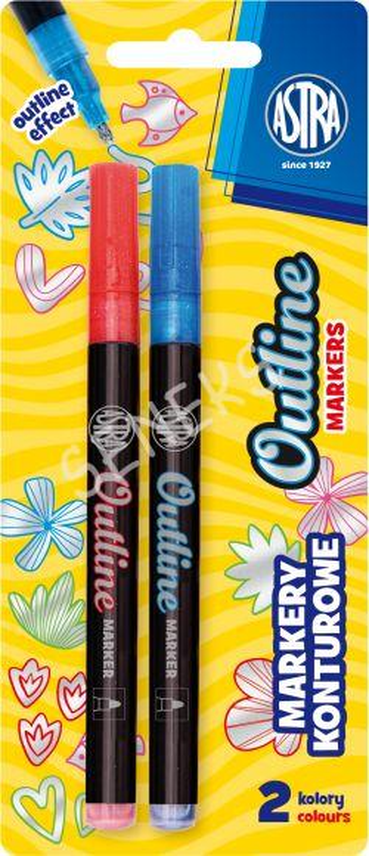 Astra, markery konturowe, 2 szt.