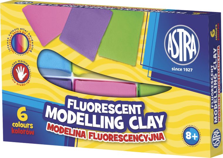 Astra, Modelina fluorescencyjna, 6 kolorów