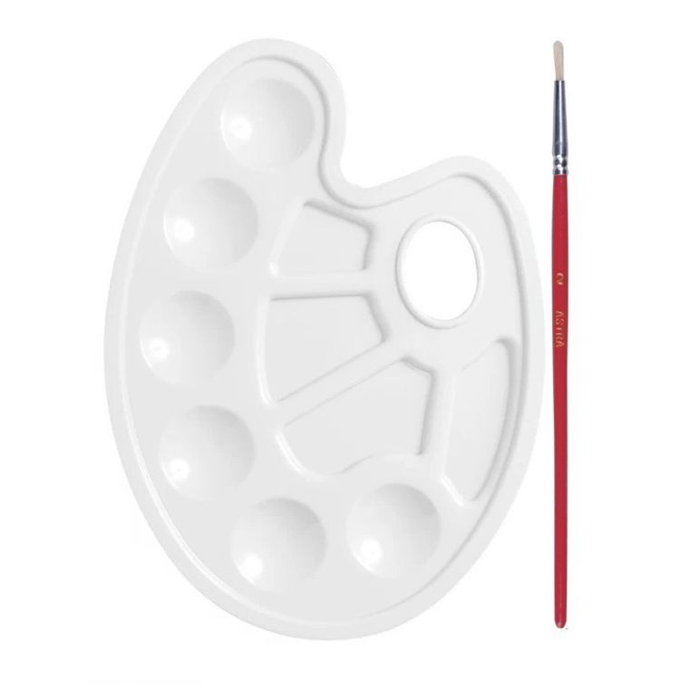 Astra, paletka do mieszania farb z pędzelkiem