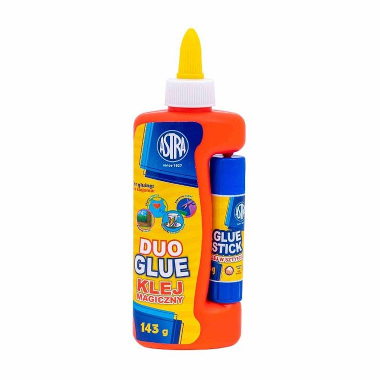 Astra Papiernicze, klej magiczny w płynie, 143g + klej w sztyfcie, 8g