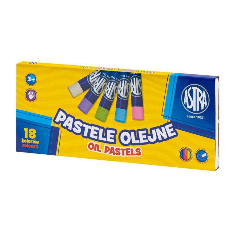 Astra, pastele olejne, 18 kolorów