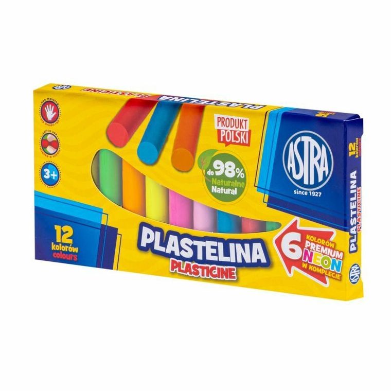 Astra, plastelina, 12 kolorów