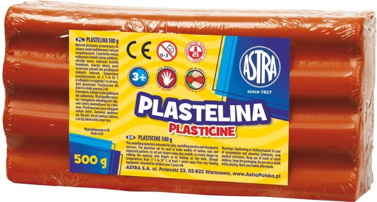 Astra, plastelina, czerwona, 500g