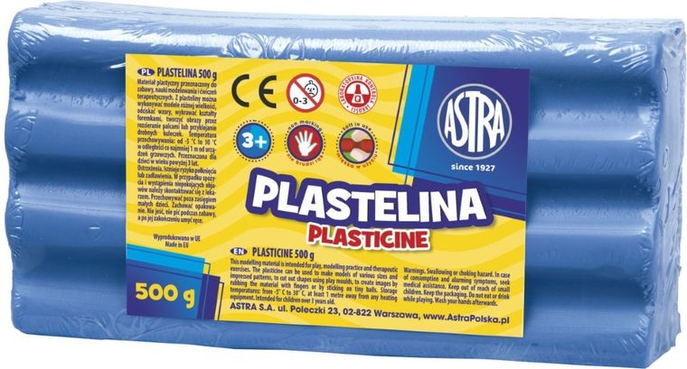 Astra, plastelina, niebieska, 500g