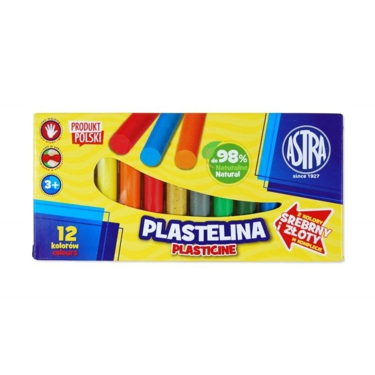 Astra, plastelina okrągła, 12 kolorów