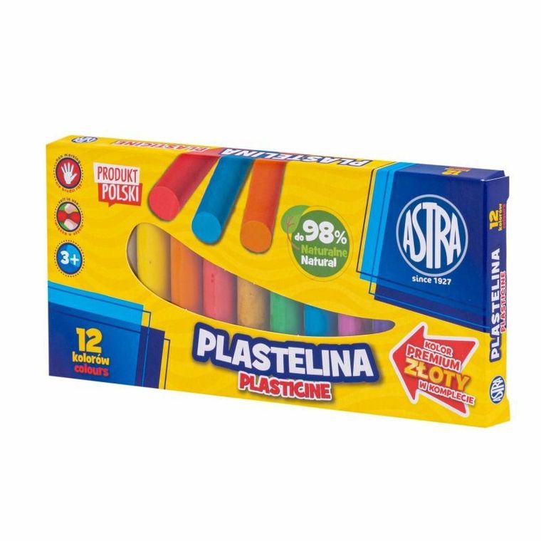 Astra, plastelina okrągła, 12 kolorów