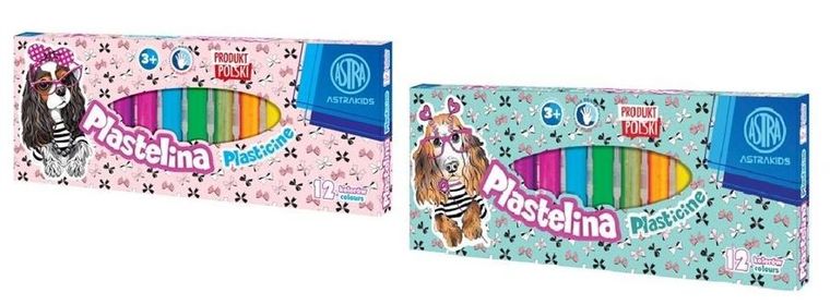 Astra, plastelina, pieski, 12 kolorów