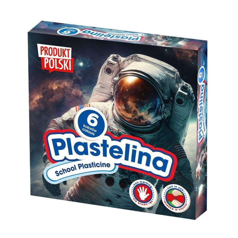Astra, plastelina szkolna, kosmos, 6 kolorów