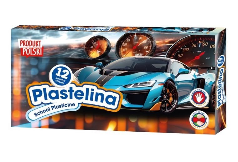 Astra, plastelina szkolna, samochody, 12 kolorów