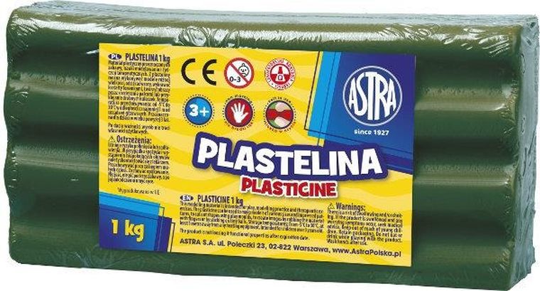 Astra, plastelina, zielona ciemna, 1 kg