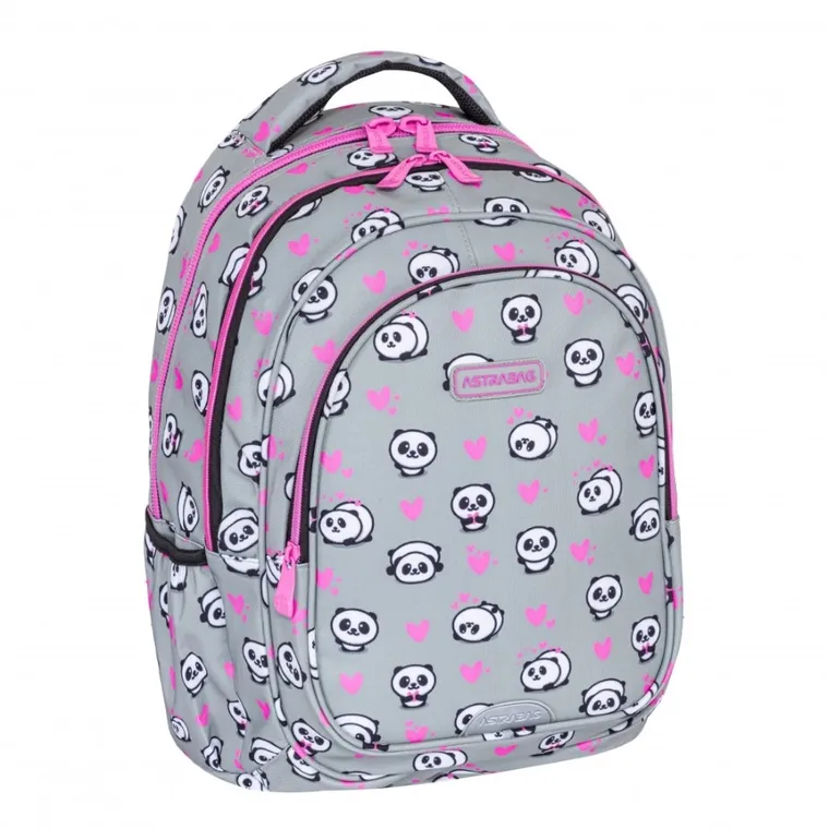 Astra, plecak szkolny, 3-komorowy, Panda
