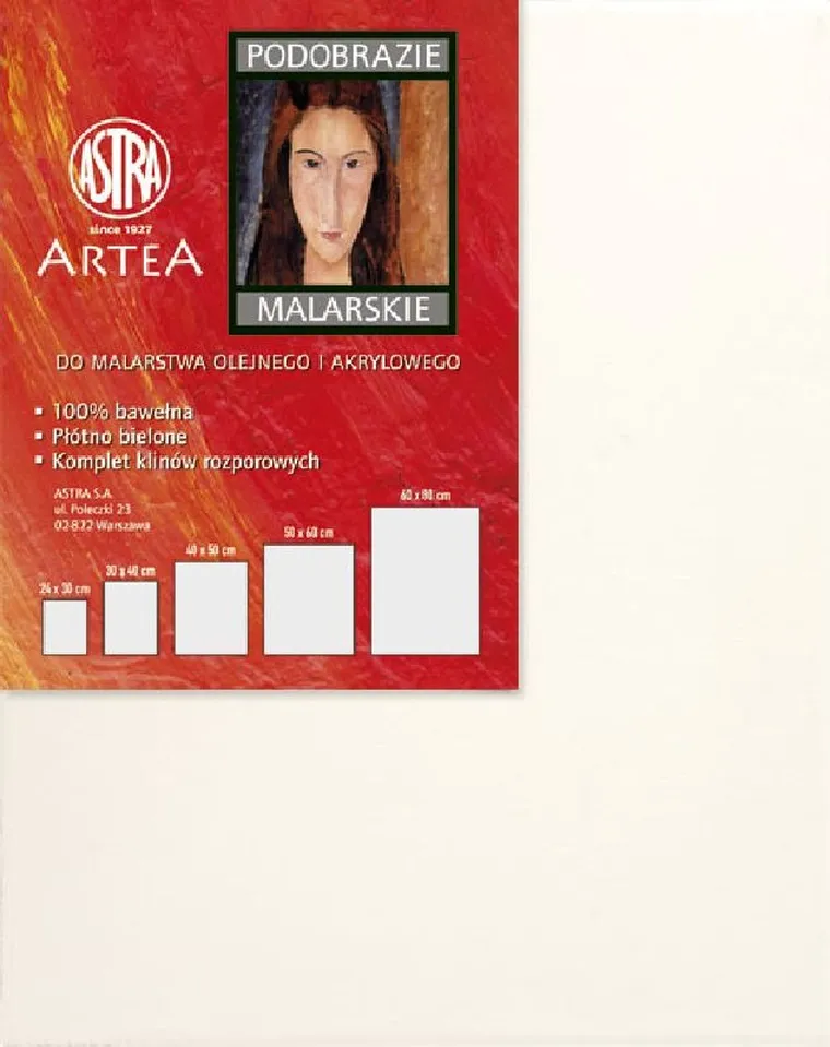 Astra, podobrazie malarskie, 24-30 cm