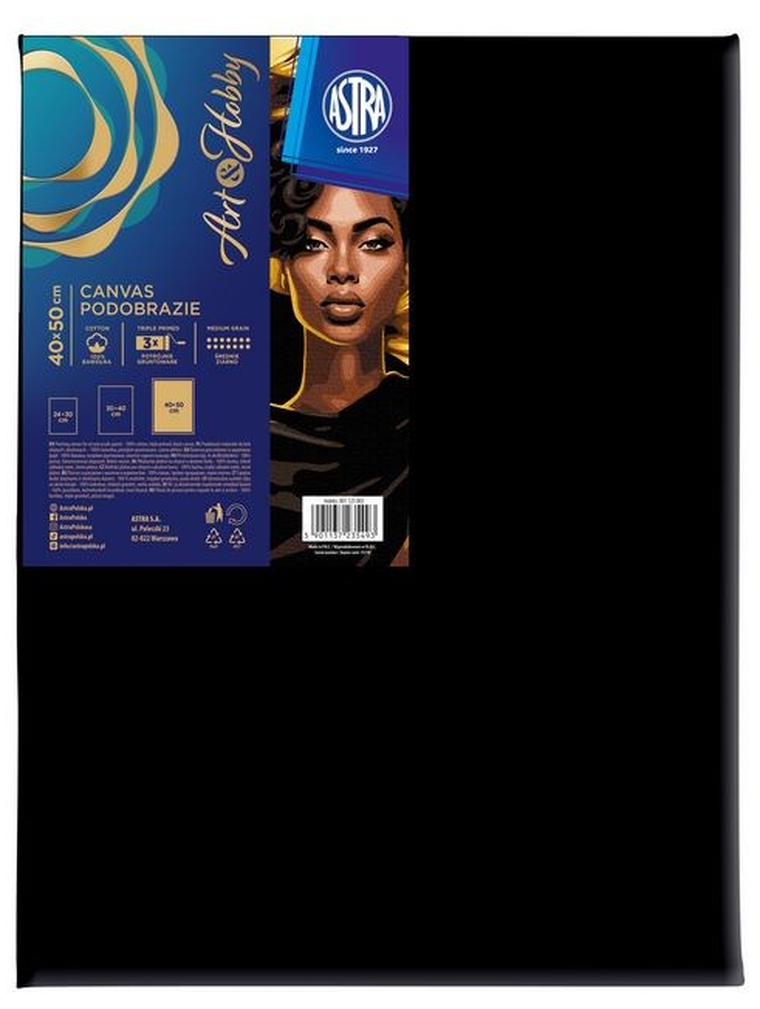 Astra, podobrazie malarskie, czarne, 40-50 cm