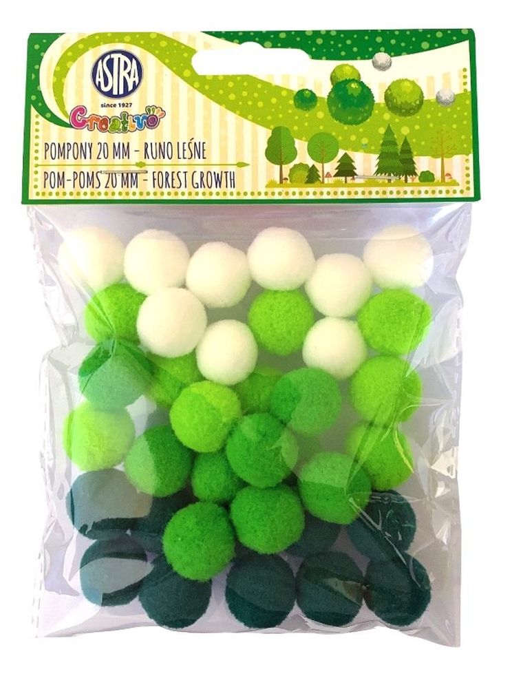 Astra, pompony, runo leśne, 20 mm