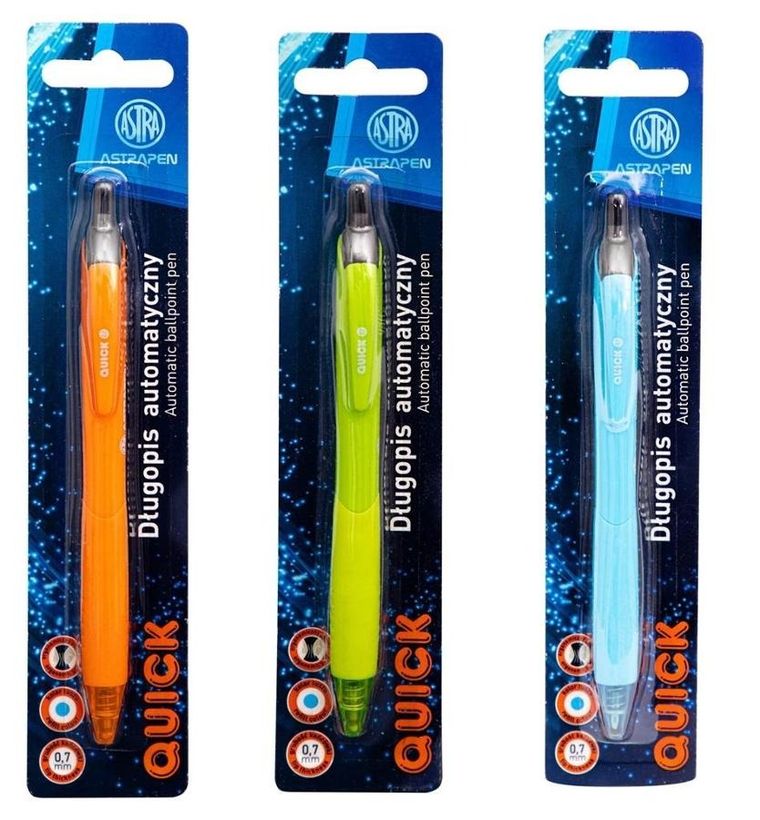 Astra, Quick, długopis automatyczny, 0,7 mm