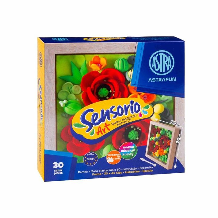 Astra, Sensorio Art, masa plastyczna, maki z ramką, 30 kolorów