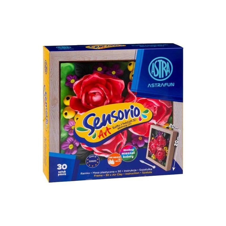 Astra, Sensorio Art, masa plastyczna, piwonie z ramką, 30 kolorów