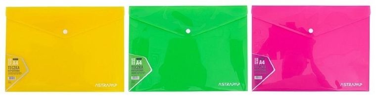 Astra, teczka kopertowa A4, neonowa, 1 szt.