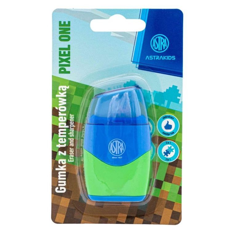 Astra, temperówka i gumka 2w1, Pixel One