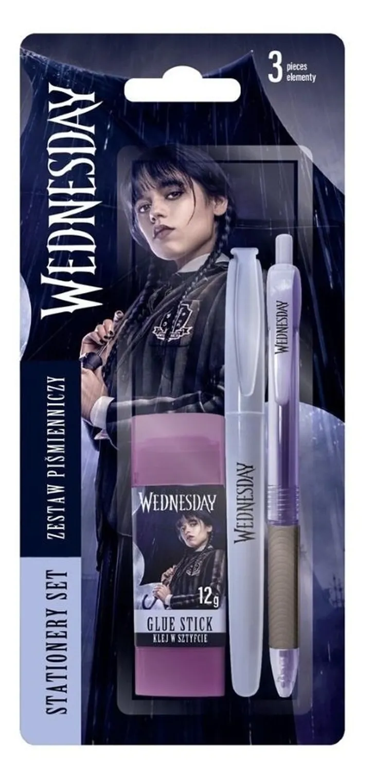 Astra, Wednesday, zestaw piśmienniczy, 3 elementy