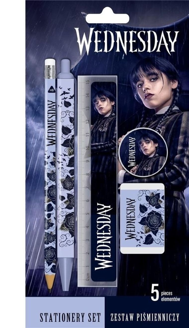 Astra, Wednesday, zestaw piśmienniczy, 5 elementów