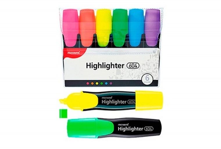 Astra, zakreślacz, 6 kolorów