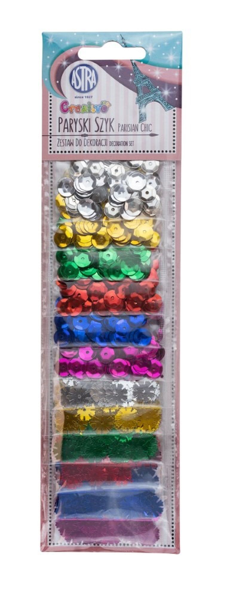 Astra, zestaw do dekoracji Paryski szyk, 12 kolorów x 2g
