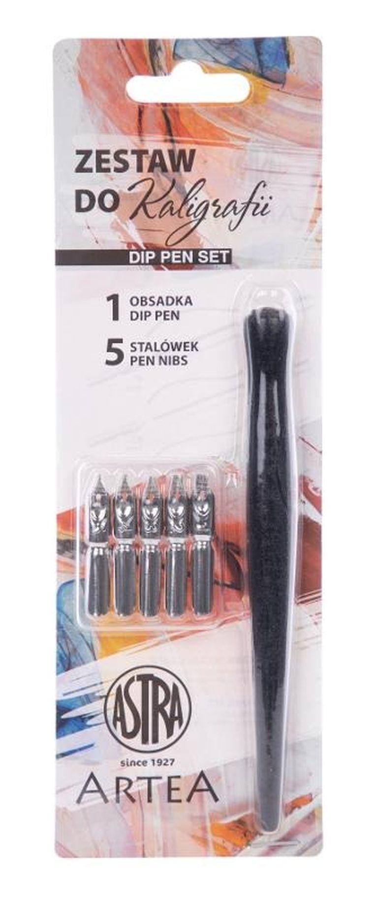 Astra, zestaw do kaligrafii, 5 stalówek z obsadką